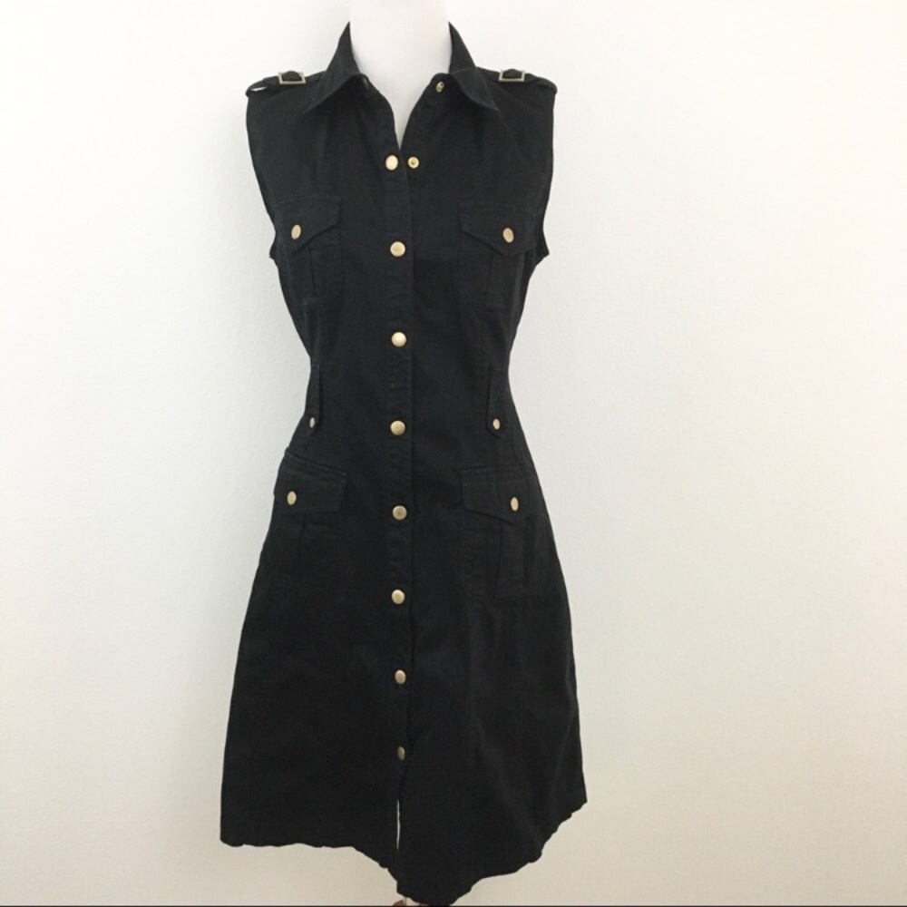 Calvin Klein | Black Sleeveless Safari Dress - Picture 8 of 8